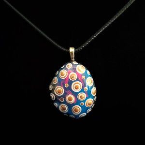 Handpainted Dot Art Pendant
